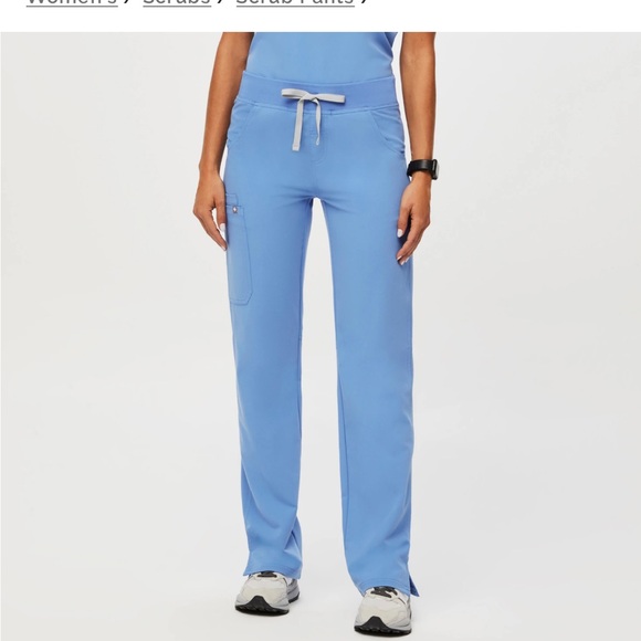 Figs Pants - Figs Kade cargo scrub pants medium ceil blue